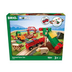 BRIO 33984 Animal Farm Train Set and 33402 Expansion Pack Intermediate - Wooden Toy Train Sets for Kids | Motor Skill Development | FSC-Certified