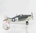 CMO Military Fighter Alloy Die Cast Model, 1/48 Scale Grumman F4F-4 Wildcat Fighter USAF Model, Adult Toys and Decorations, 7.1Inch X 9.4Inch