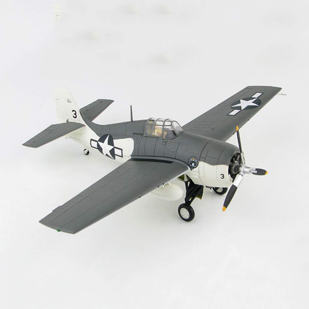 CMO Military Fighter Alloy Die Cast Model, 1/48 Scale Grumman F4F-4 Wildcat Fighter USAF Model, Adult Toys and Decorations, 7.1Inch X 9.4Inch