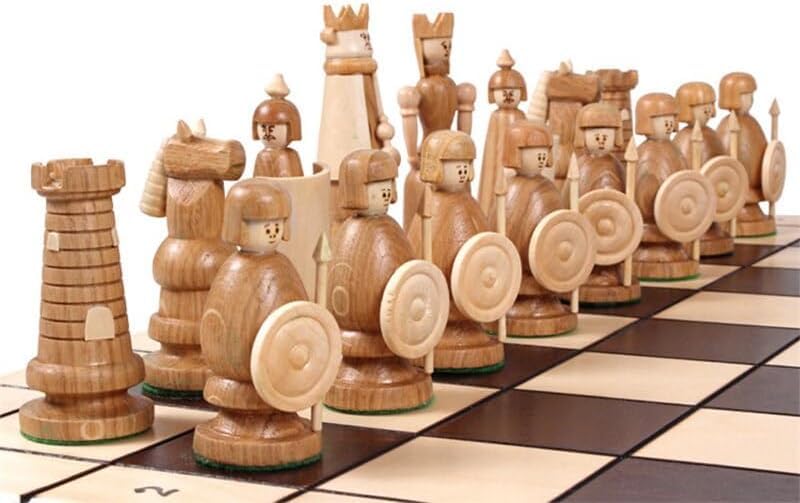 GAENZA New Luxury Professional Chess, Chess Set with Solid Wood Chess Pieces and Storage Slots, Board Games for Kids and Adults Toys