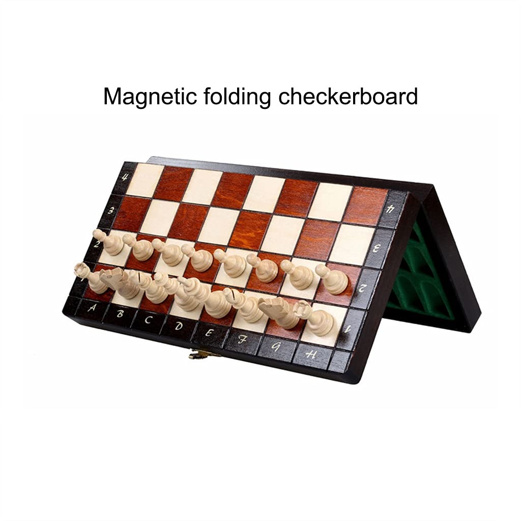 Folding Magnetic Chess Board International Chess Set with Storage Game Toy Set for Travel Party Game Gift Decoration