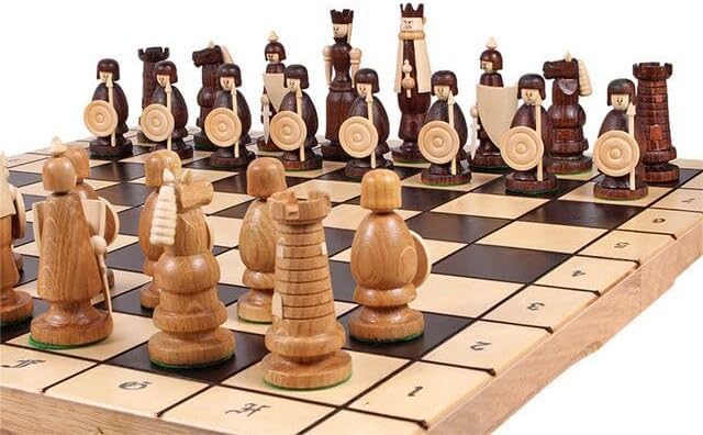 GAENZA New Luxury Professional Chess, Chess Set with Solid Wood Chess Pieces and Storage Slots, Board Games for Kids and Adults Toys