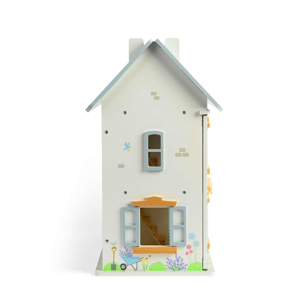 Bigjigs Toys Summer Cottage Dollhouse - Wooden Dollhouse Playset for Toddlers & Children, Toddler Pretend Play Houses, Gifts for Children, Age 3+ Years