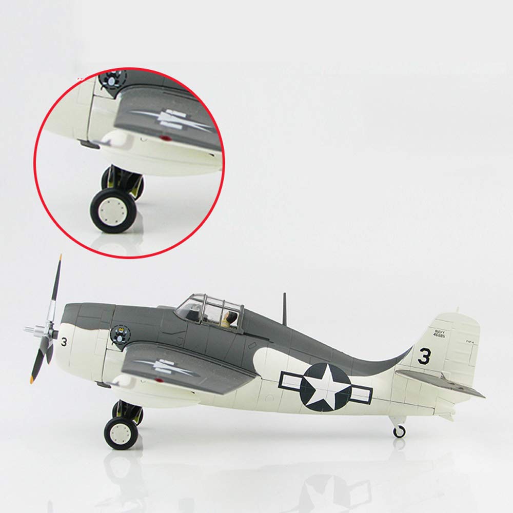 CMO Military Fighter Alloy Die Cast Model, 1/48 Scale Grumman F4F-4 Wildcat Fighter USAF Model, Adult Toys and Decorations, 7.1Inch X 9.4Inch