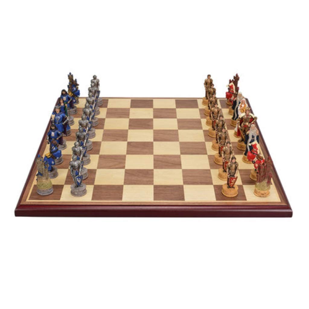 GeRRiT Chess Set Wooden Chess Luxury Travel Chess Set Resin Chess Pieces Children and Adults Educational Toys Home Decoration International Chess