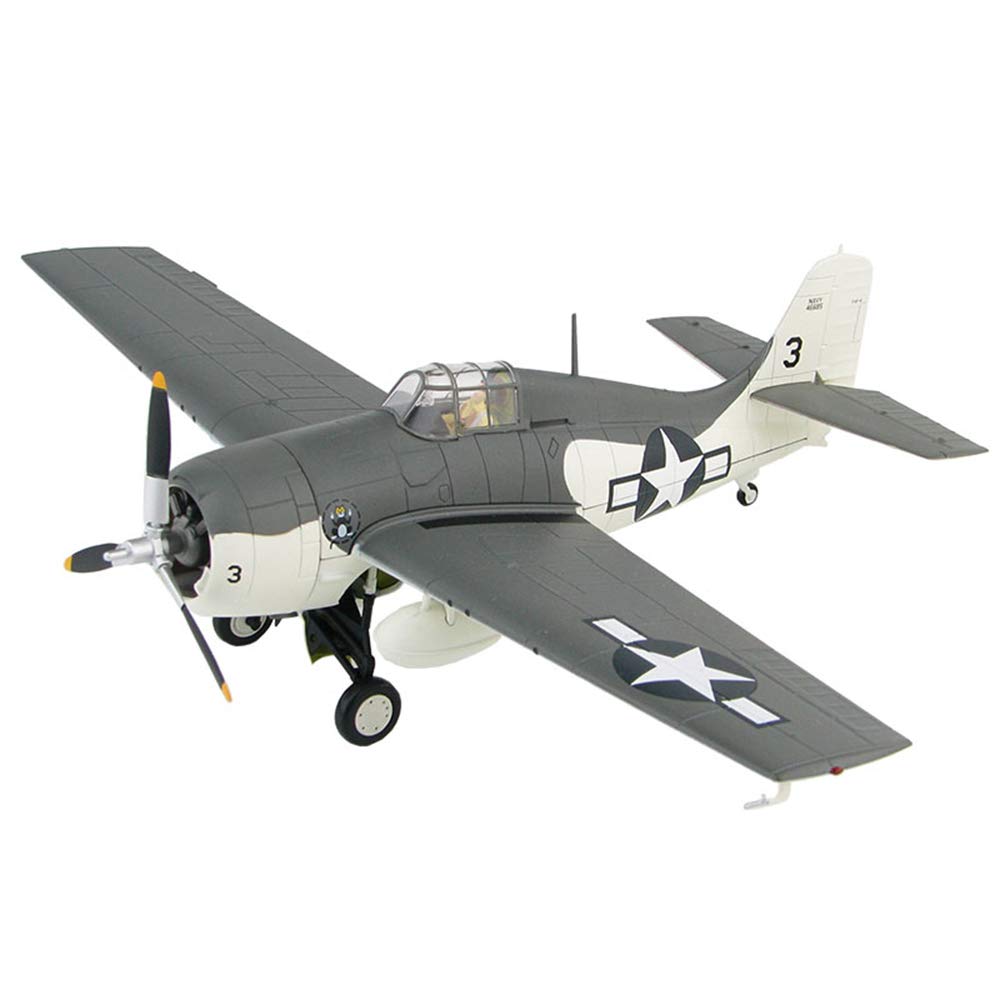 CMO Military Fighter Alloy Die Cast Model, 1/48 Scale Grumman F4F-4 Wildcat Fighter USAF Model, Adult Toys and Decorations, 7.1Inch X 9.4Inch