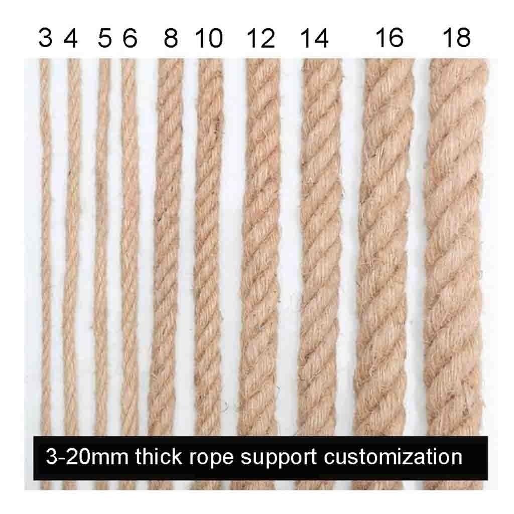 Decorative Jute Hemp Netting, Children Safety Rope Net Play Climbing Parrot Toys Background Wall (12mm Rope 20cm Hole)(12mm-18cm,3x10m)
