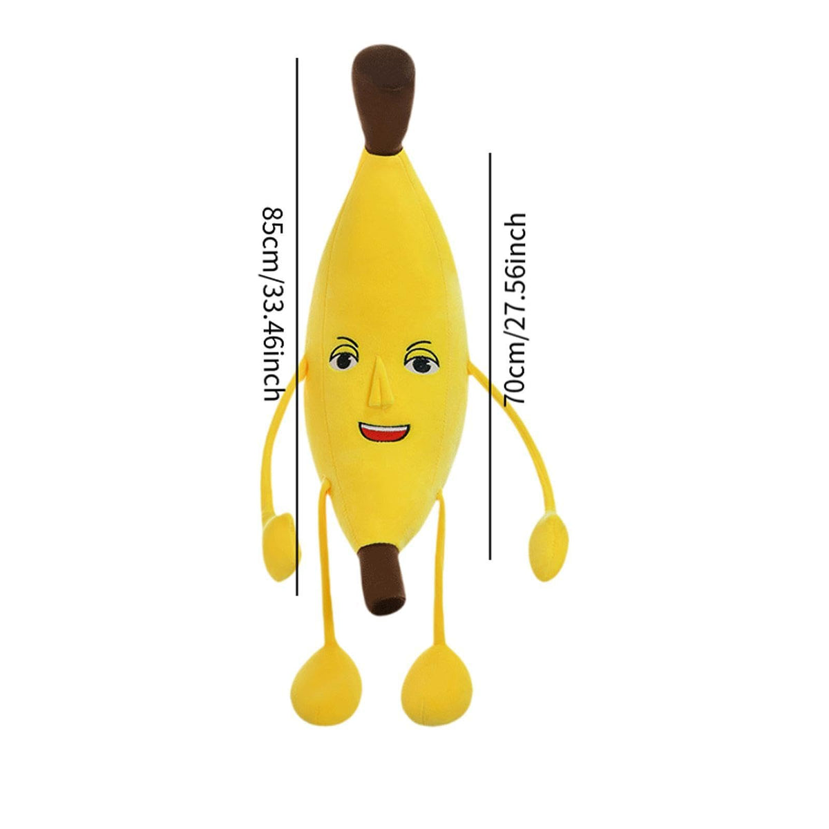 Banana Plush Toy Hugging Plush Toy with Sound Sofa Ornaments Room Decoration Stuffed Pillow Cartoon Plush Doll for Holiday, 70cm