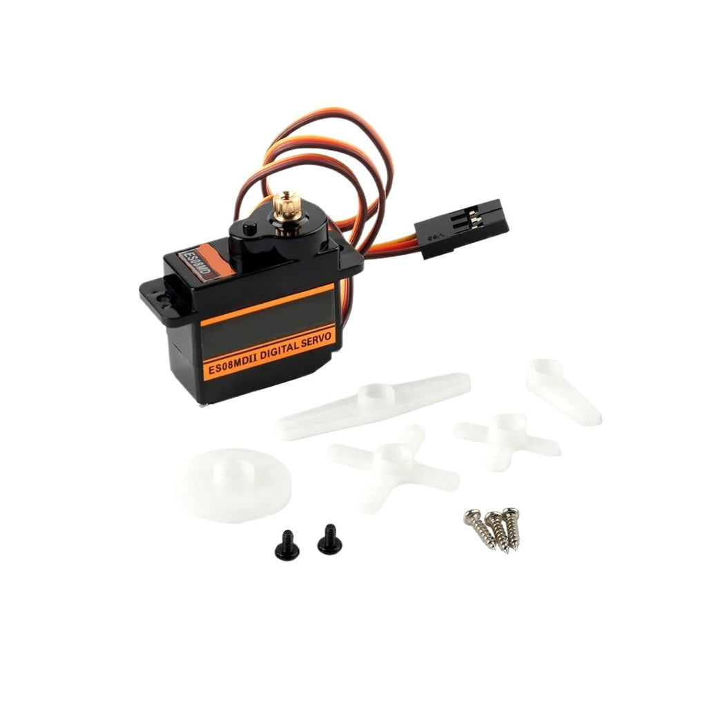 ES08MD II 12g Mini Digital Servo - Metal Gear High Torque (4.8-6V) for RC Car/Plane/Robot & STEM Toys(4 PCS)