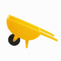 Children Push Cart Single Wheel Toy for with Long Handles Deep Tub Sturdy Construction Suitable for Preschool Outdoor Garden Play, Yellow