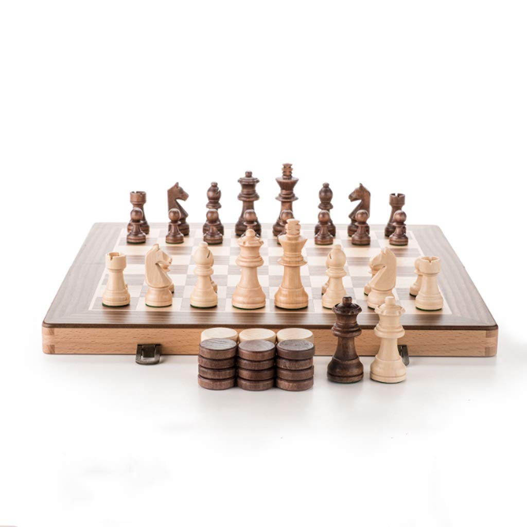 Children's Wooden Chess Adult Portable Travel Chess Set Puzzle Interactive Toy Friends Holiday Best Gifts Chess Set