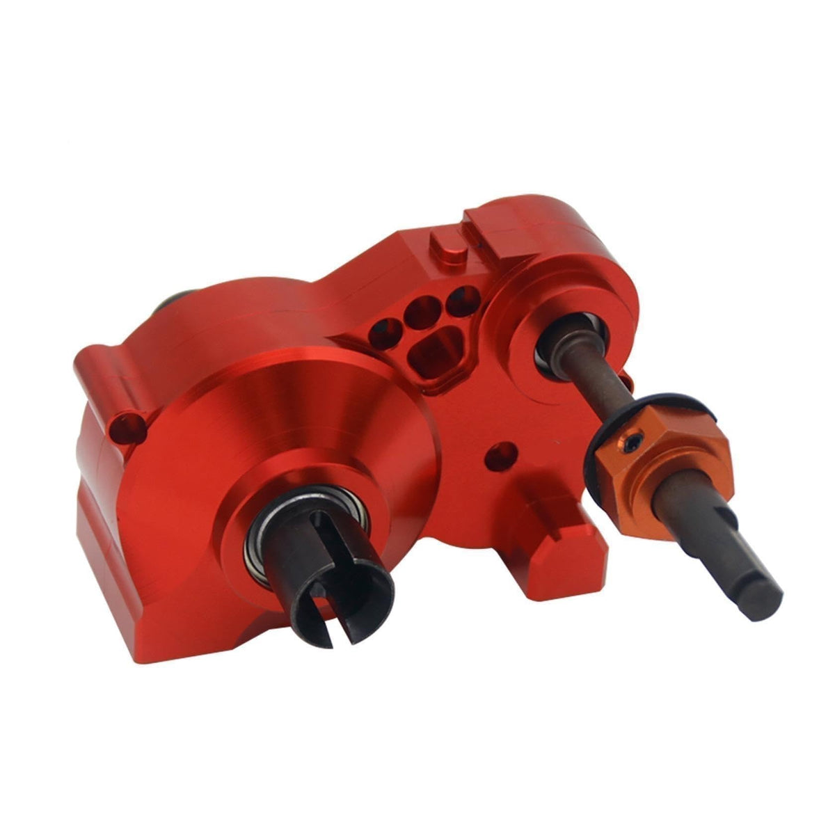 Alloy CNC Gear Box or Diff Transmission Gearbox Kit Fit for 1/5 HPI ROFUN BAHA ROVAN KM Baja 5B 5T 5SC Rc Car Toys Games Parts(Diff Geabox Silver 2)