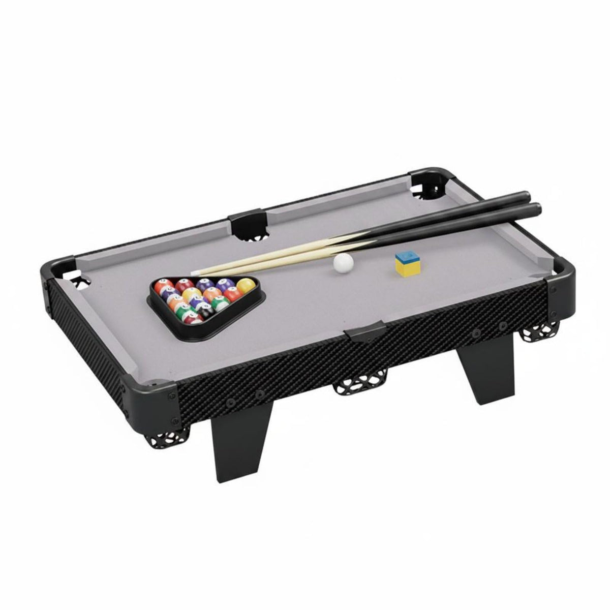 Colaxi Children Billiards Game Tabletop Toy with Ball Set Cues Triangle Frame and Resin Material for Family Interaction and Entertainment Suitable for Holiday Gatherings