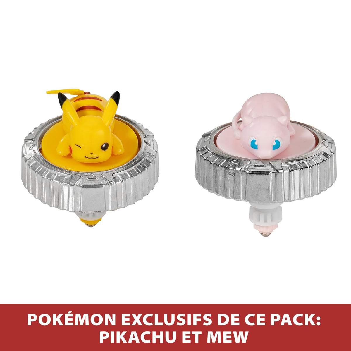 Bandai Pokémon - Arena Pack + 2 Spinners Included - Pokémon Arena + 2 Pokémon Launchers + 2 Pikachu and Mew Spinning Tops - Multiplayer Pokémon Combat Game - Children's Toy 4 Years and +