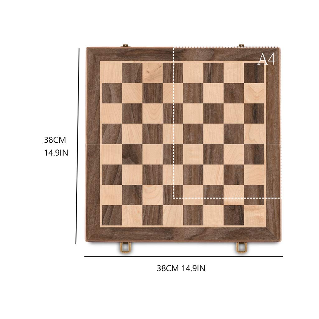 Children's Wooden Chess Adult Portable Travel Chess Set Puzzle Interactive Toy Friends Holiday Best Gifts Chess Set