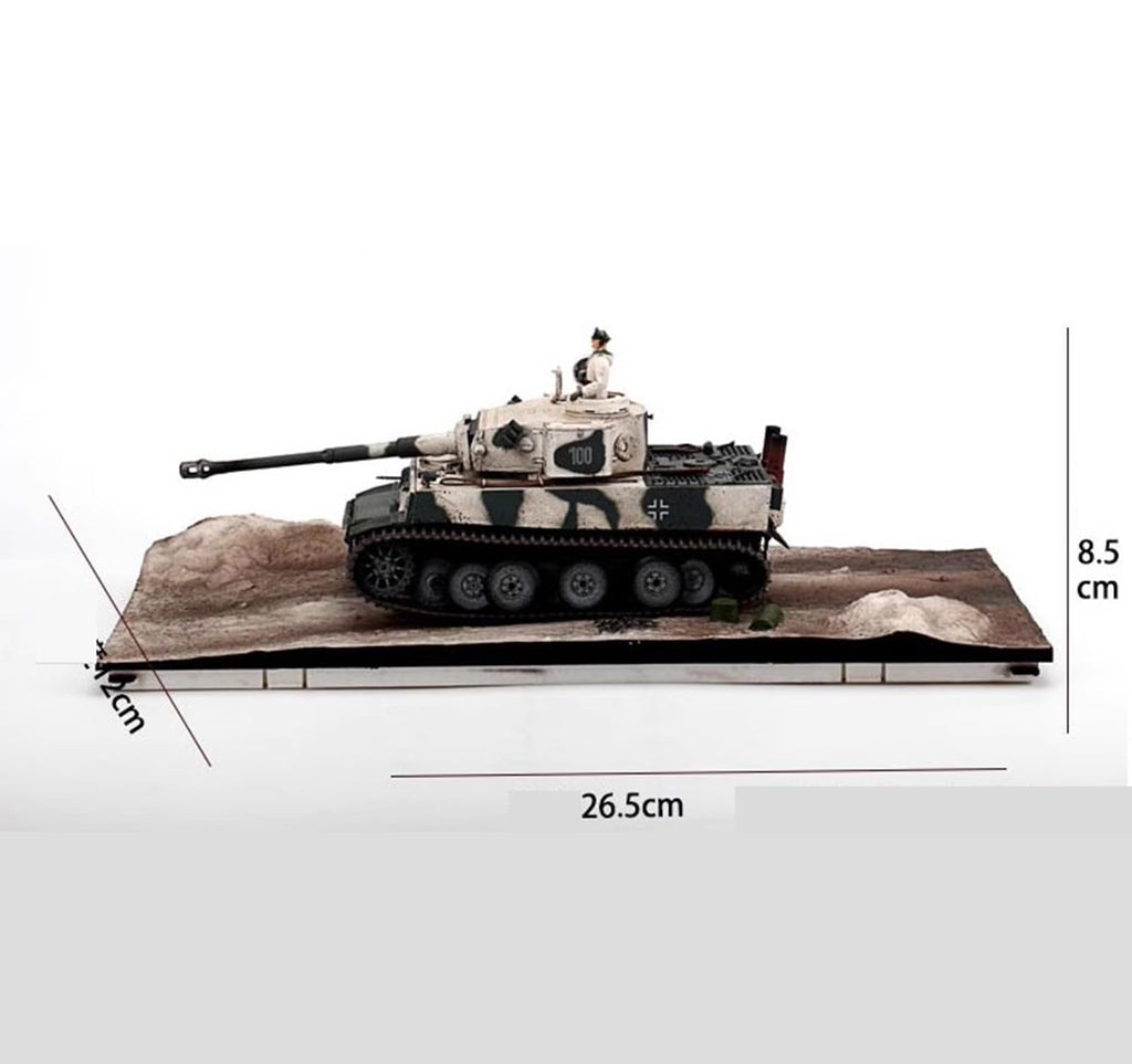 1/32 Scale Diecast Tank Alloy Model,German Panzerkampfwagen Tiger Ausführung E Tank Snow,Military Toys and Gift, 10.5 x 4.7Inchs