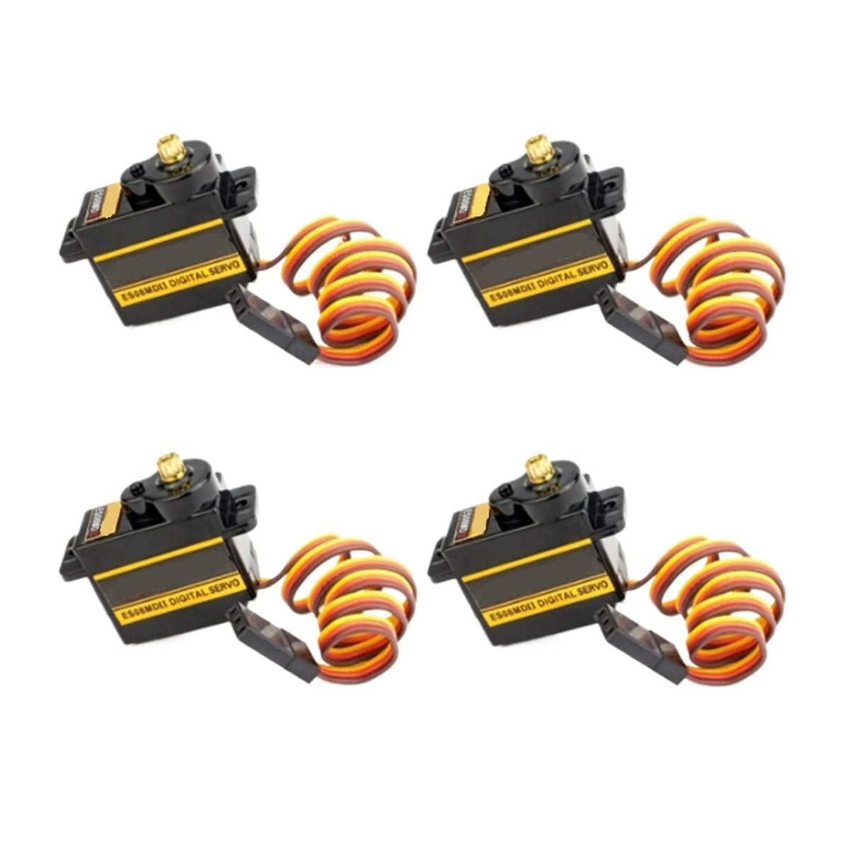 ES08MD II 12g Mini Digital Servo - Metal Gear High Torque (4.8-6V) for RC Car/Plane/Robot & STEM Toys(4 PCS)