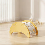 Climbing Frame with Perforated Panels | Curved Arched Body, Developmental Learning, Toy, for Nursery, Kids, White
