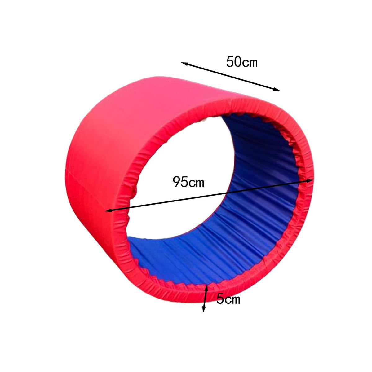 Crawling Circle Rolling Wheel Children's Crawling Toy Sensory Training Equipment Sports Prop Cloth Material Suitable for Parent Child Outdoor Entertai, Red