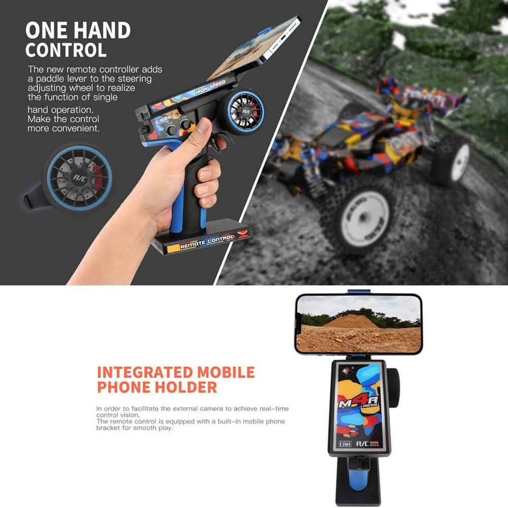 2.4GHZ Brushless RC Cars 75 KM/H High Speed 4WD Remote Control Car All Terrain Off Road Truck Hobby Racing Toys Alloy Chassis Hydraulic Shock Absorption RC Vehicle