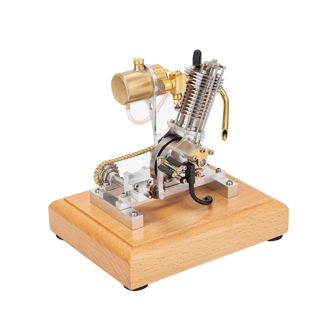 Full Metal Engine Model Kit that Works, Mini Hoglet Single-Cylinder Four-Stroke Gasoline Engine Model for Motorcycles, Science Experiment Model, Kids Adult Toys