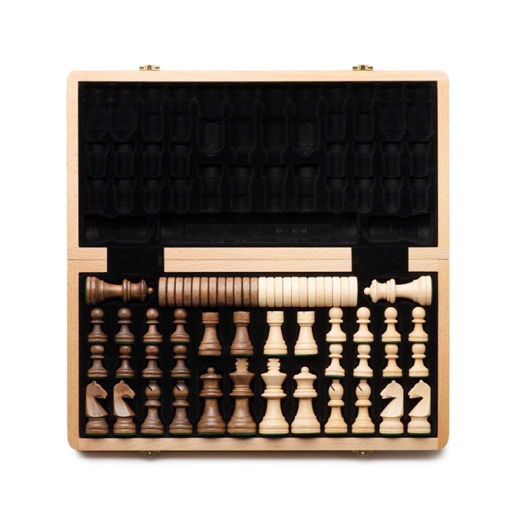 Children's Wooden Chess Adult Portable Travel Chess Set Puzzle Interactive Toy Friends Holiday Best Gifts Chess Set