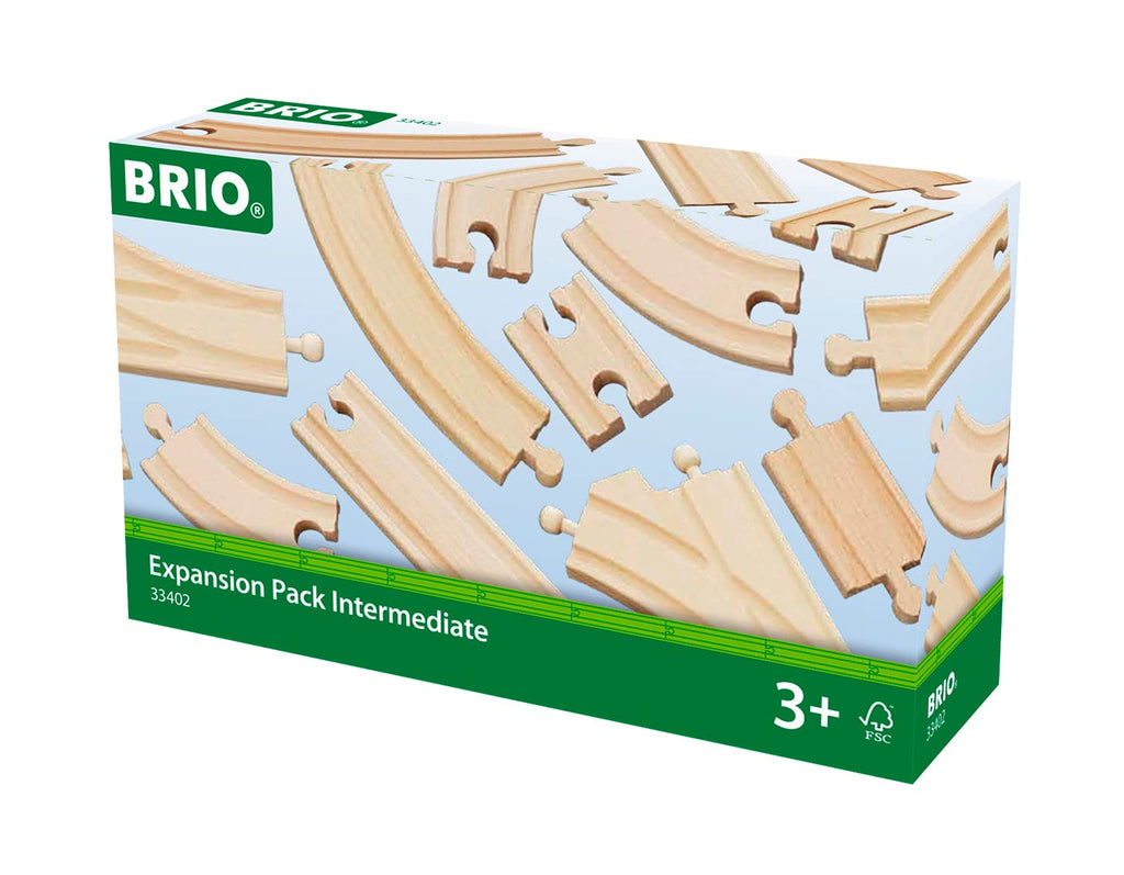 BRIO 33984 Animal Farm Train Set and 33402 Expansion Pack Intermediate - Wooden Toy Train Sets for Kids | Motor Skill Development | FSC-Certified