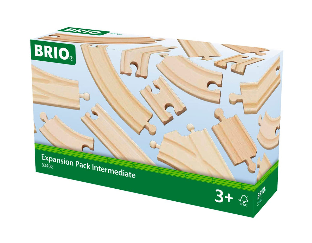BRIO 33984 Animal Farm Train Set and 33402 Expansion Pack Intermediate - Wooden Toy Train Sets for Kids | Motor Skill Development | FSC-Certified