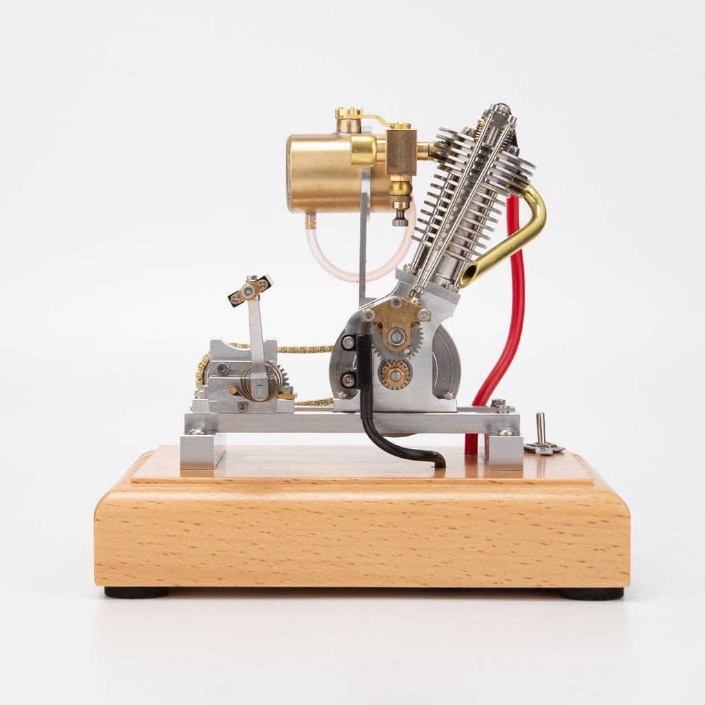 Full Metal Engine Model Kit that Works, Mini Hoglet Single-Cylinder Four-Stroke Gasoline Engine Model for Motorcycles, Science Experiment Model, Kids Adult Toys