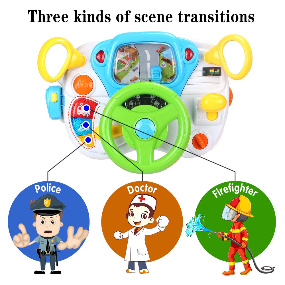 AMOSTING Ride On Car Toy for Toddlers, Pretend Play Driving