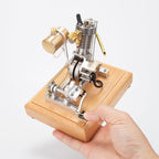 Full Metal Engine Model Kit that Works, Mini Hoglet Single-Cylinder Four-Stroke Gasoline Engine Model for Motorcycles, Science Experiment Model, Kids Adult Toys