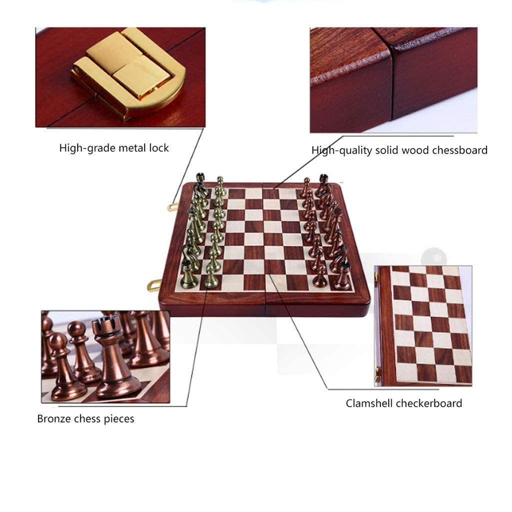 GeRRiT Chess Chess Chess with Felted Game Board Interior for Storage Great Toys for Birthday Chess Set