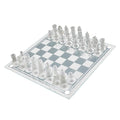 Handcrafted Chess Pieces - Portable Travel Sets - Bonus Glass Checkers Pieces - Educational Board Game Toy with 4 Damping Pads 3 Siz
