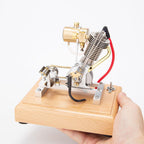 Full Metal Engine Model Kit that Works, Mini Hoglet Single-Cylinder Four-Stroke Gasoline Engine Model for Motorcycles, Science Experiment Model, Kids Adult Toys