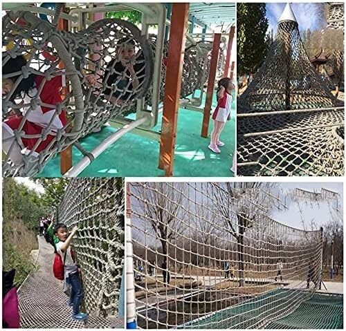 Climbing Net, Indoor Gym, Rope Cargo Playground Hammock Tree House Toys(2 * 3m(6.6 * 9.9ft))