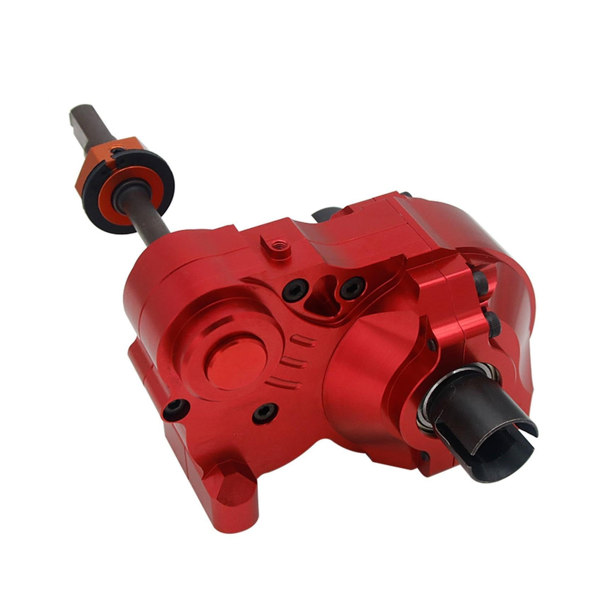 Alloy CNC Gear Box or Diff Transmission Gearbox Kit Fit for 1/5 HPI ROFUN BAHA ROVAN KM Baja 5B 5T 5SC Rc Car Toys Games Parts(Diff Geabox Silver 2)