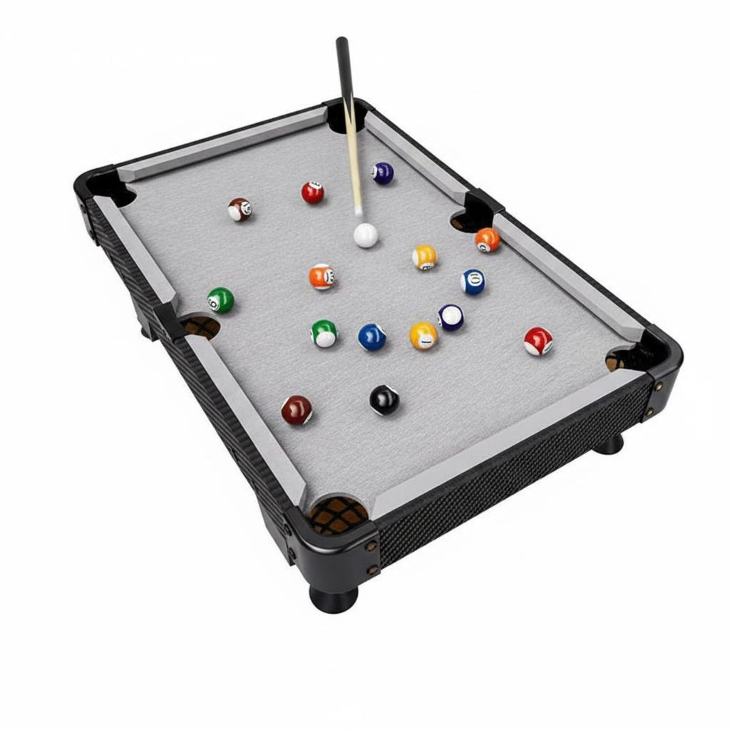 Colaxi Children Billiards Game Tabletop Toy with Ball Set Cues Triangle Frame and Resin Material for Family Interaction and Entertainment Suitable for Holiday Gatherings