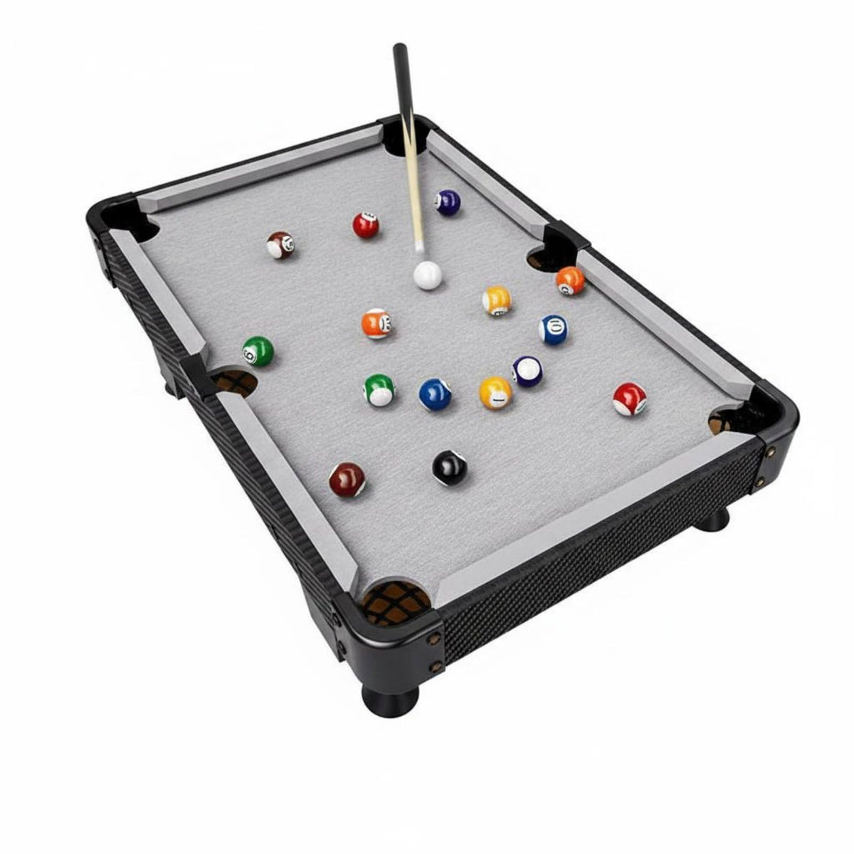 Colaxi Children Billiards Game Tabletop Toy with Ball Set Cues Triangle Frame and Resin Material for Family Interaction and Entertainment Suitable for Holiday Gatherings