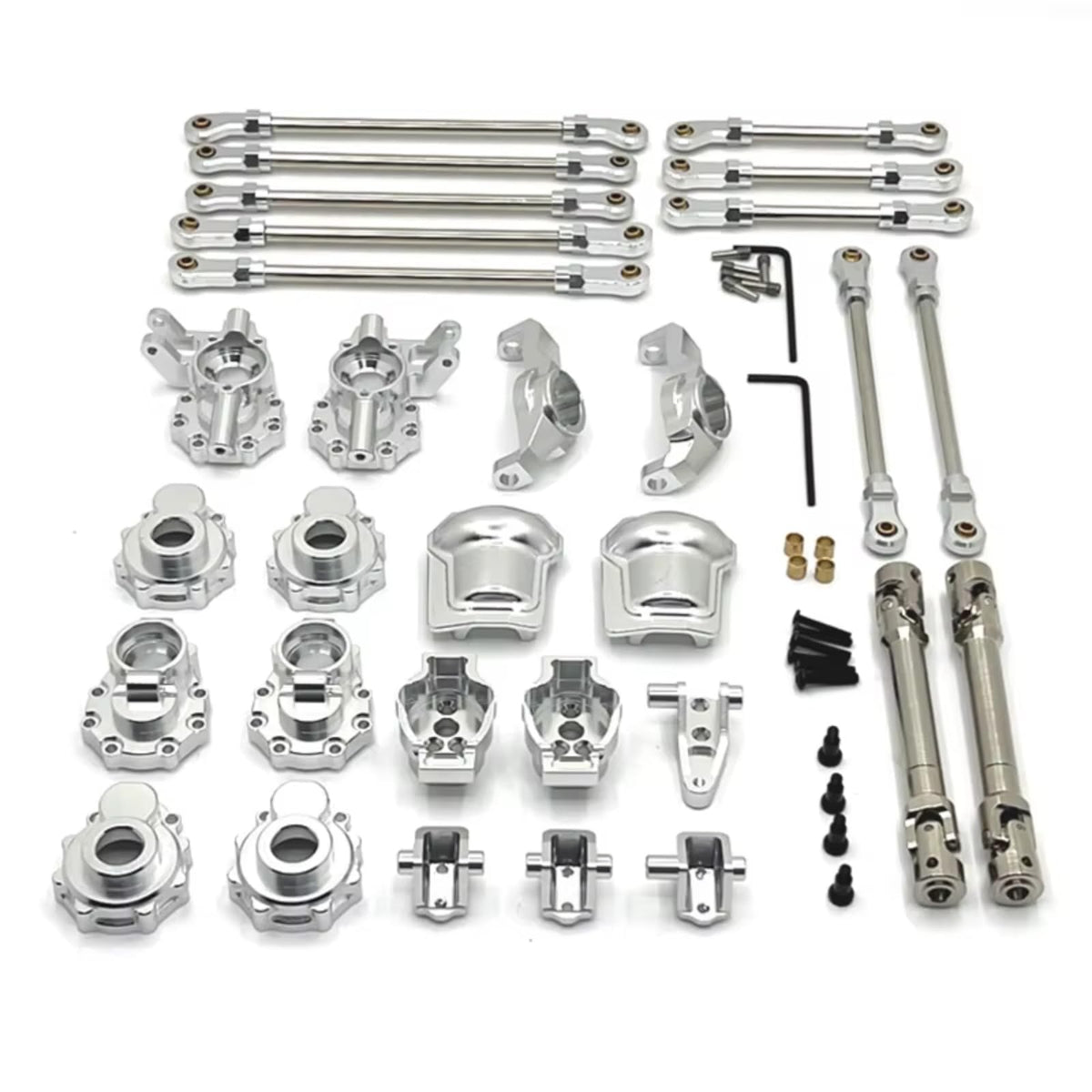for HB for Toys R1001 R1002 R1003 1/10 Metal Portal Axle Gear Housing Diff Cover Axle Mount Drive Shaft Link Kit RC Car Upgrade Parts RC Car Parts(Red)