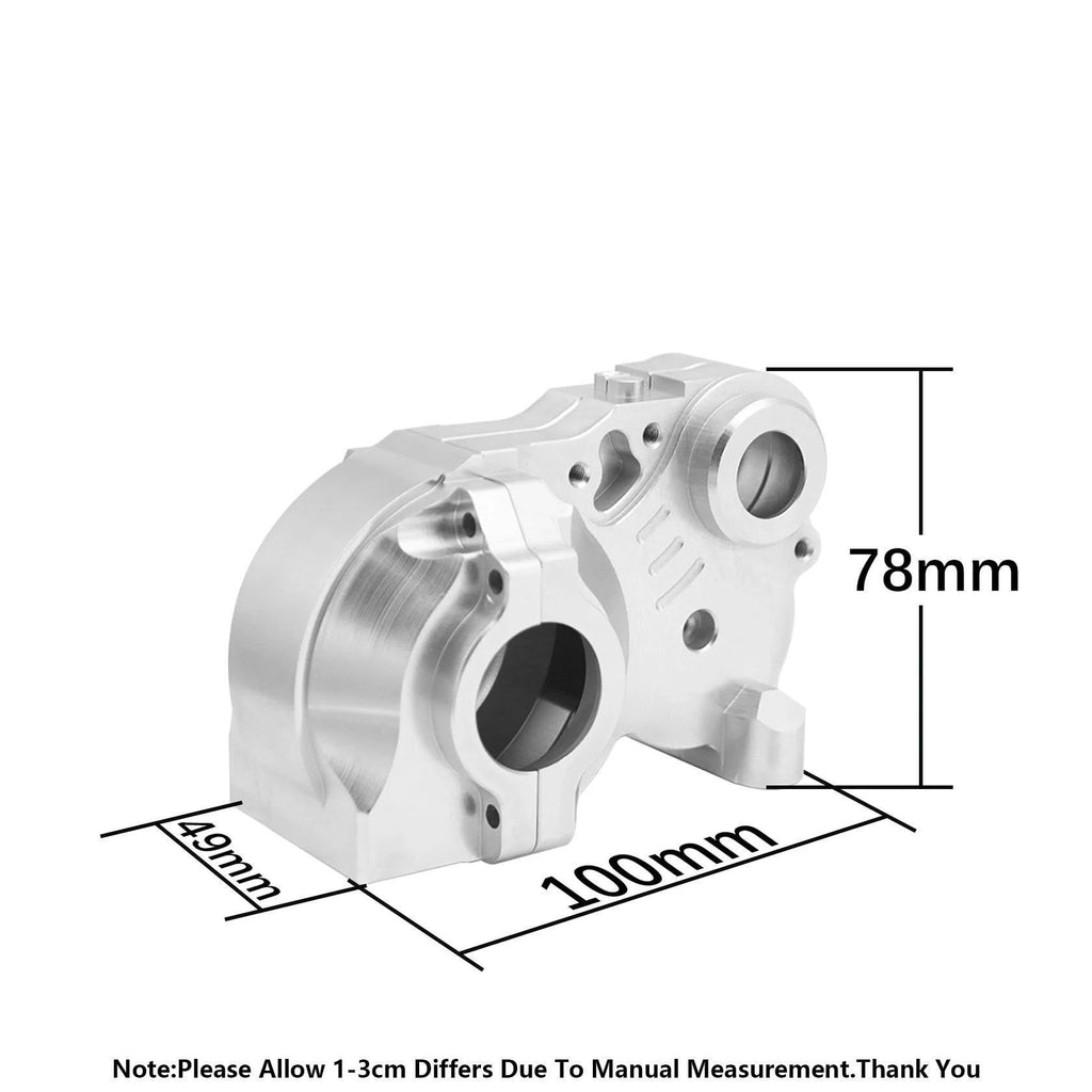 Alloy CNC Gear Box or Diff Transmission Gearbox Kit Fit for 1/5 HPI ROFUN BAHA ROVAN KM Baja 5B 5T 5SC Rc Car Toys Games Parts(Diff Geabox Silver 2)
