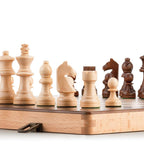 Children's Wooden Chess Adult Portable Travel Chess Set Puzzle Interactive Toy Friends Holiday Best Gifts Chess Set