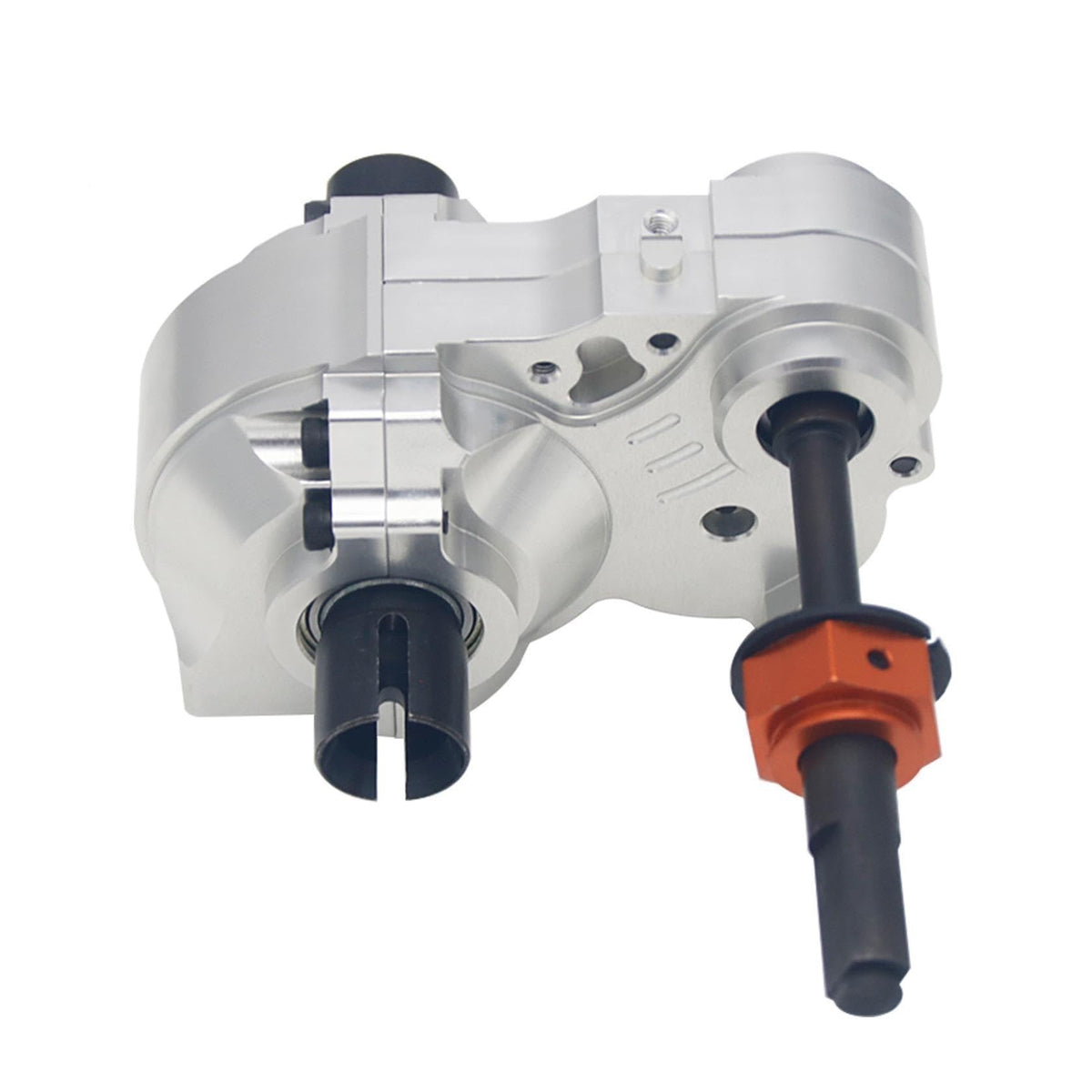 Alloy CNC Gear Box or Diff Transmission Gearbox Kit Fit for 1/5 HPI ROFUN BAHA ROVAN KM Baja 5B 5T 5SC Rc Car Toys Games Parts(Diff Geabox Silver 2)