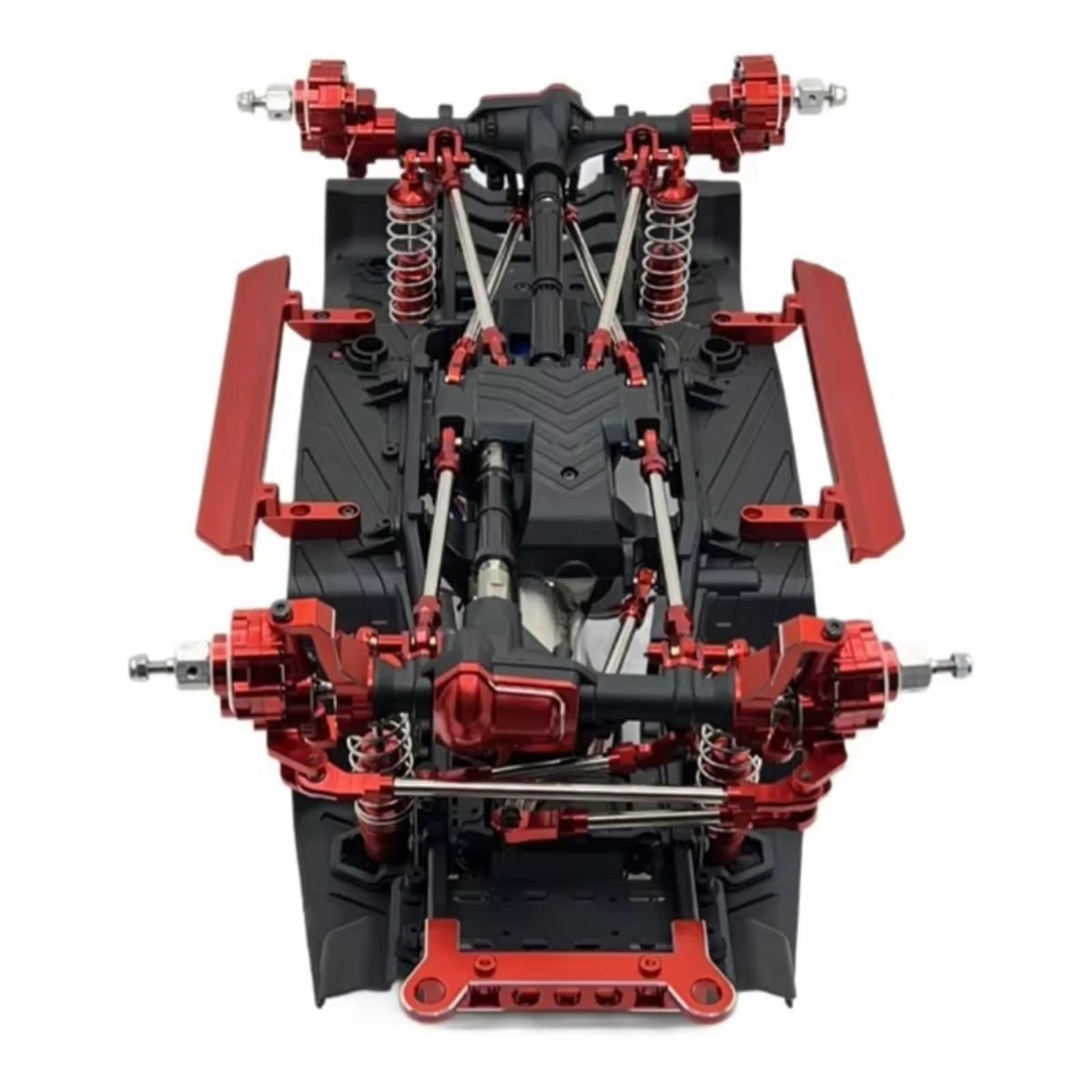 for HB for Toys R1001 R1002 R1003 1/10 Metal Portal Axle Gear Housing Diff Cover Axle Mount Drive Shaft Link Kit RC Car Upgrade Parts RC Car Parts(Red)