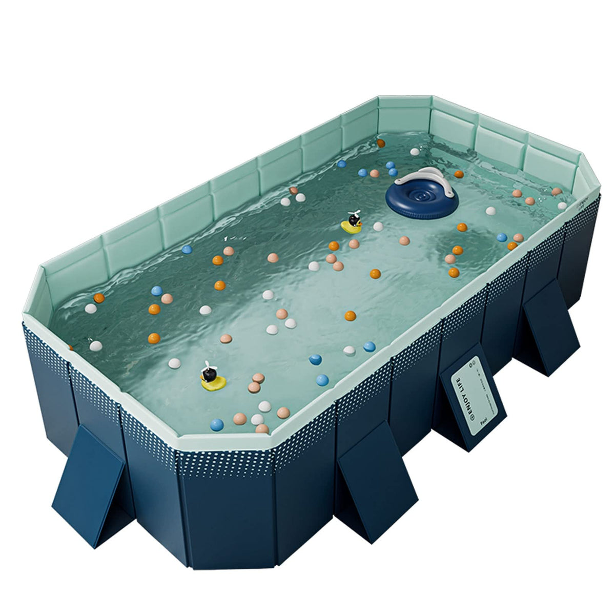3M PVC Swimming Pool Non-Inflatable Folding Thickened Wear-Resistant Outdoor Large Pools Family Bathing Toy Children's Day Gifts(C,3.0M)