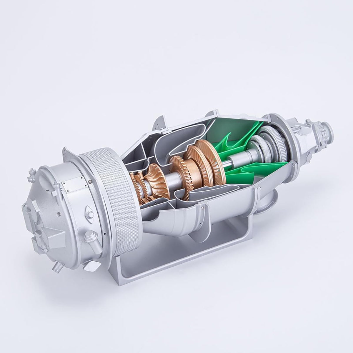 1/20 Turbofan Engine Model Kit, 100+pcs DIY Assembly PT6A Aircraft Engine Model Science Physical Experiment Toy - Build Your Own