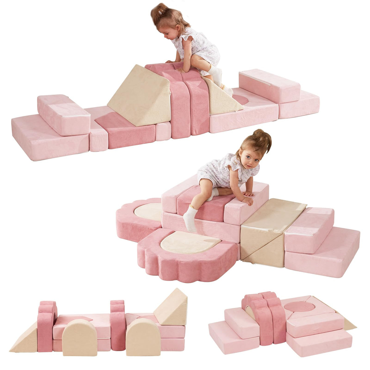 Foam Climbing Toys, 13pcs Soft Play Climbing Blocks
