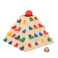 Children Balance Game Wooden Pyramid Balance Game Toy Stacking Game Puzzle Game Strategy Game with Pulling and Placing Challenge for Structure