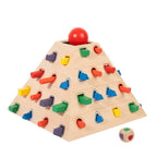 Children Balance Game Wooden Pyramid Balance Game Toy Stacking Game Puzzle Game Strategy Game with Pulling and Placing Challenge for Structure