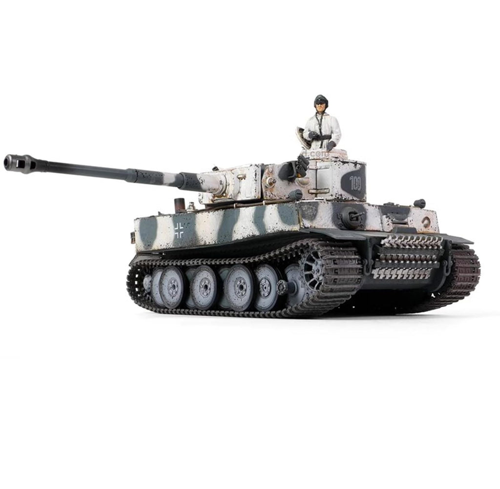 1/32 Scale Diecast Tank Alloy Model,German Panzerkampfwagen Tiger Ausführung E Tank Snow,Military Toys and Gift, 10.5 x 4.7Inchs