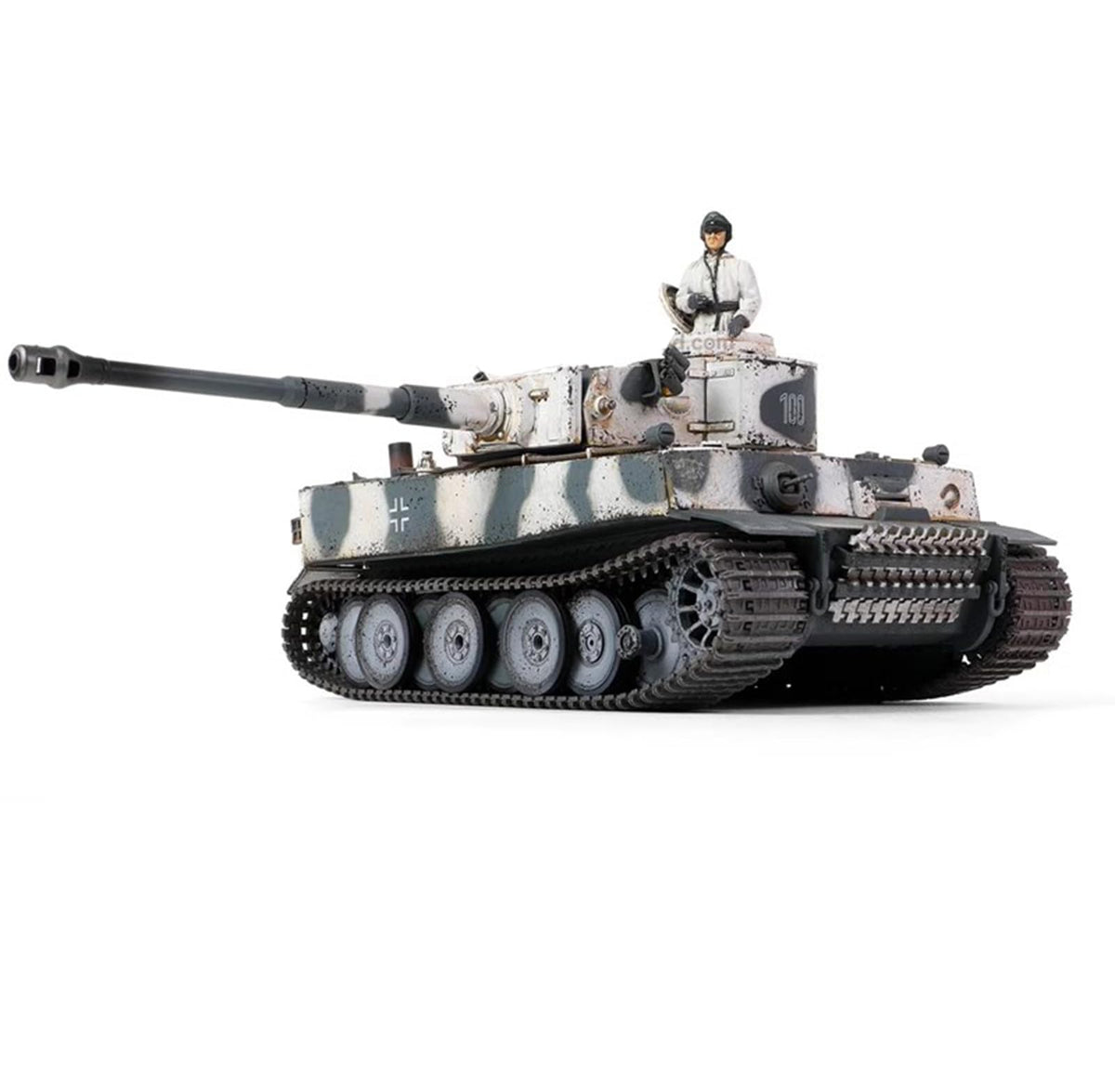 1/32 Scale Diecast Tank Alloy Model,German Panzerkampfwagen Tiger Ausführung E Tank Snow,Military Toys and Gift, 10.5 x 4.7Inchs